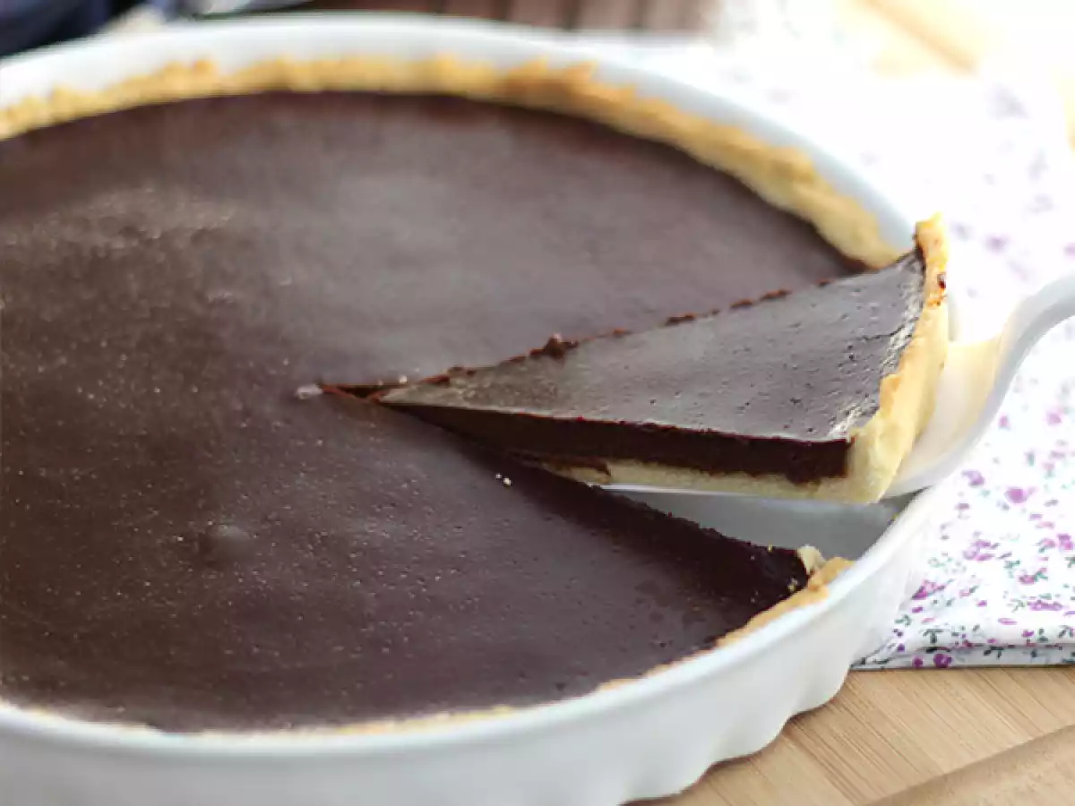 Crostata al cioccolato con pasta sablée - ricetta facile - foto 2