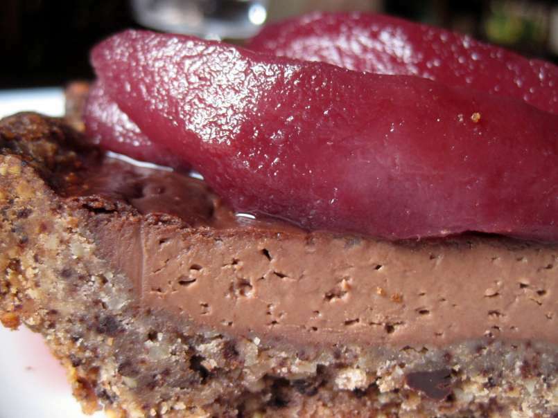 Crostata al cioccolato con pere al vino rosso - foto 7
