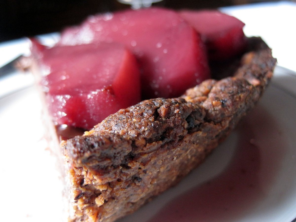 Crostata al cioccolato con pere al vino rosso - foto 8