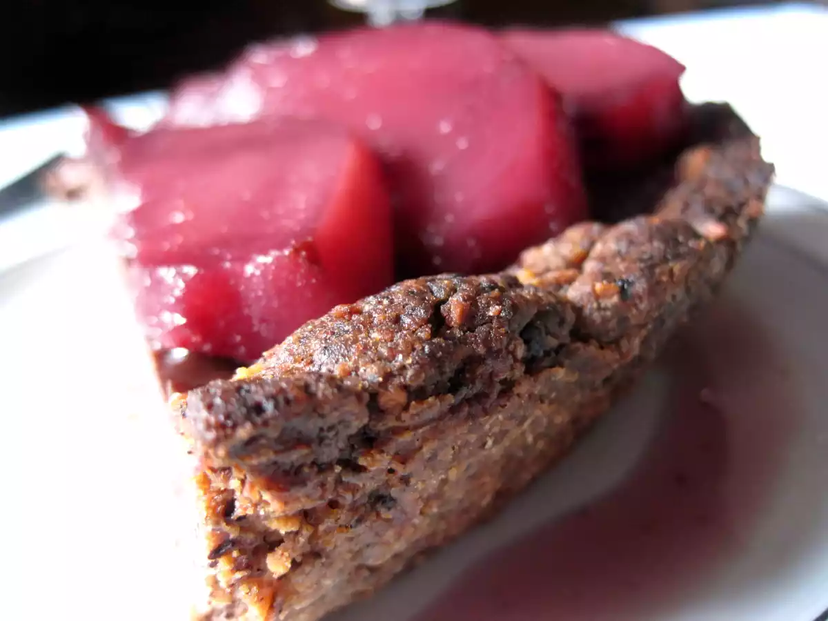 Crostata al cioccolato con pere al vino rosso - foto 8