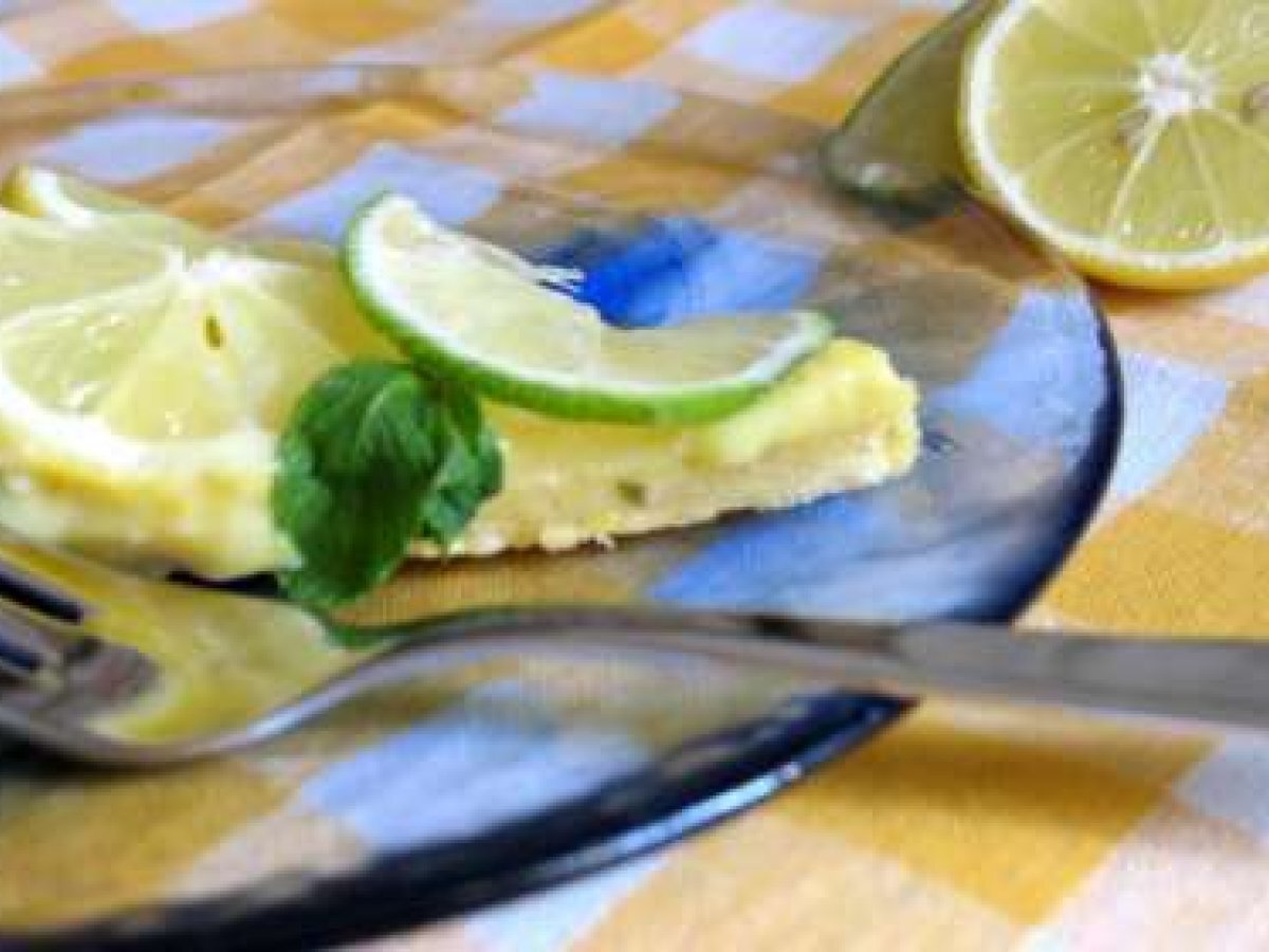 Crostata al curd di agrumi e menta