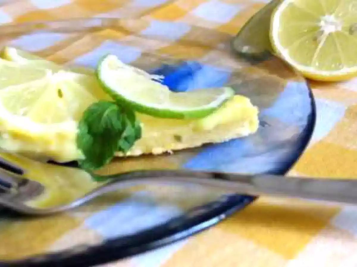 Crostata al curd di agrumi e menta