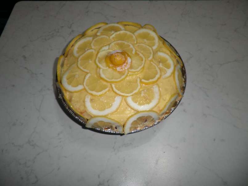 Crostata al limone con pasta frolla e pan di spagna, foto 1