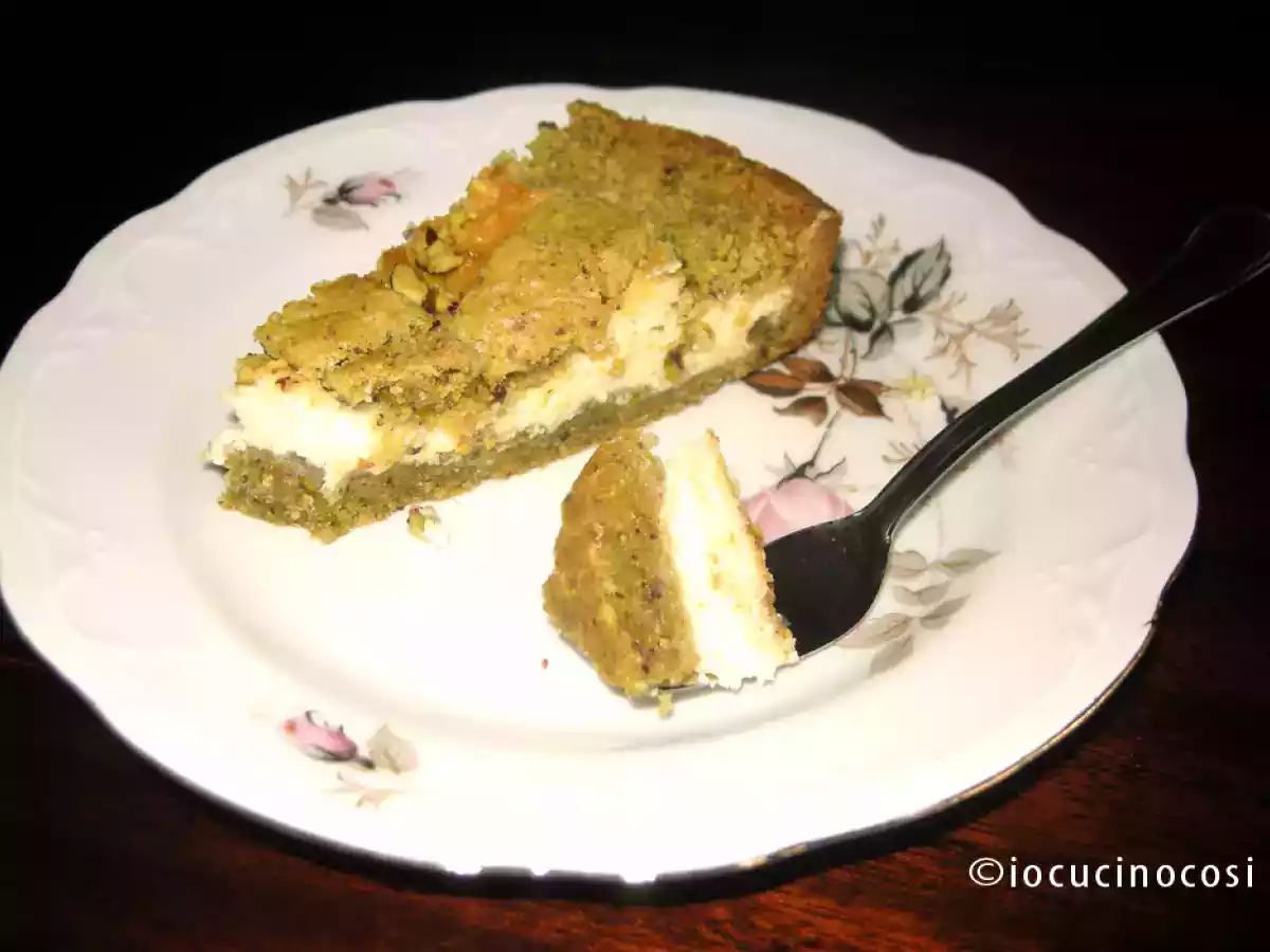 Crostata al pistacchio con crema di ricotta e cioccolato bianco - foto 2