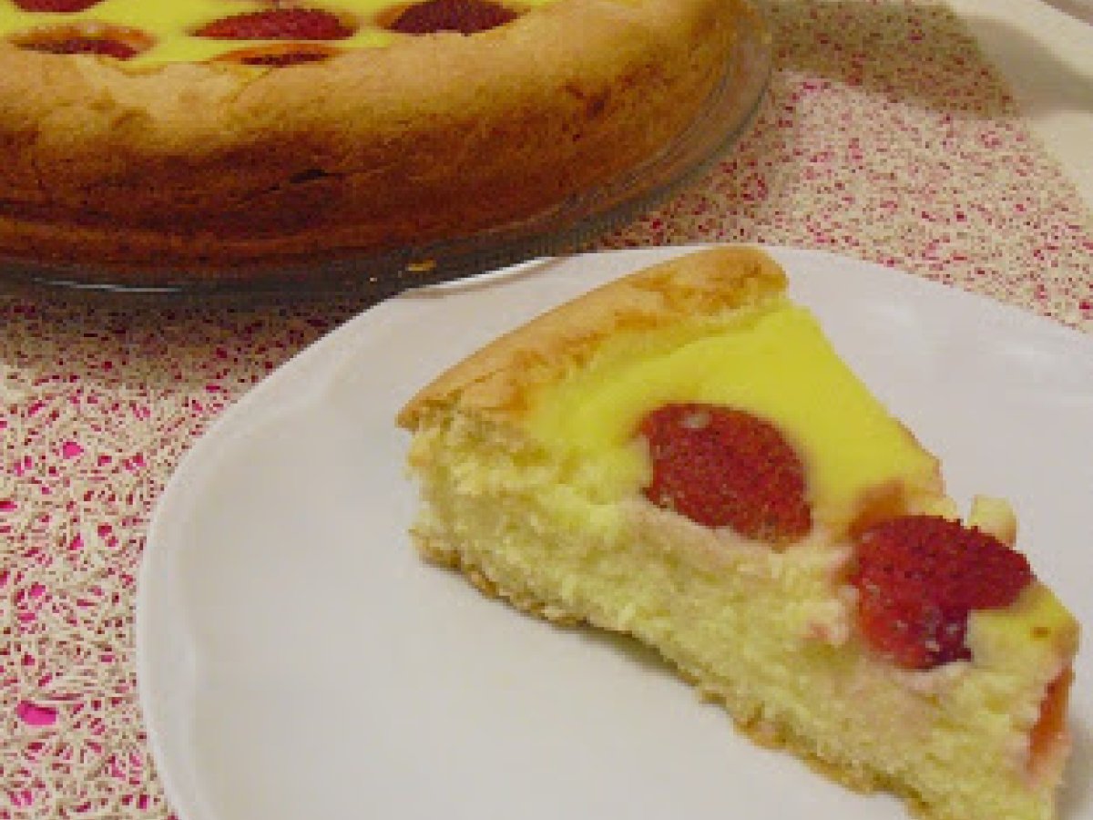 Crostata alla crema cotta e fragole