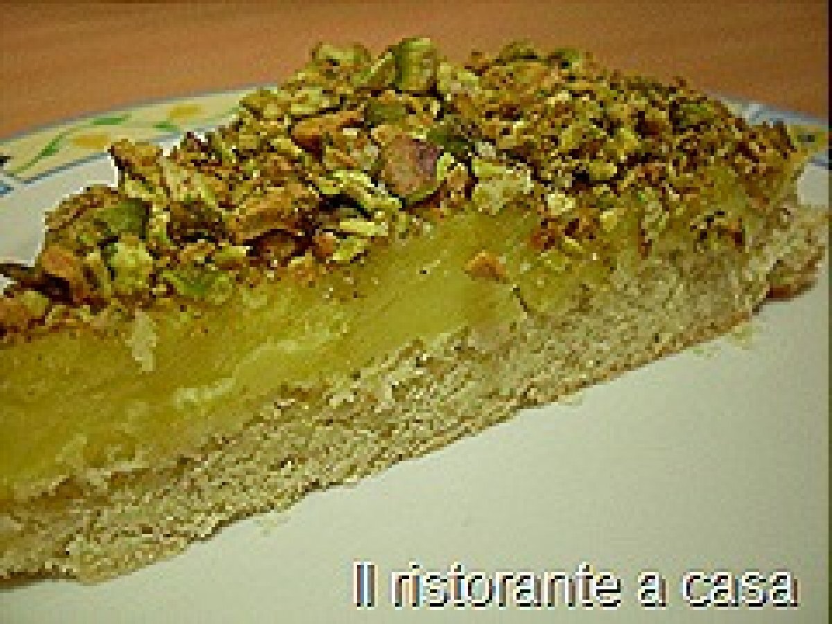 Crostata alla crema di limone e pistacchi