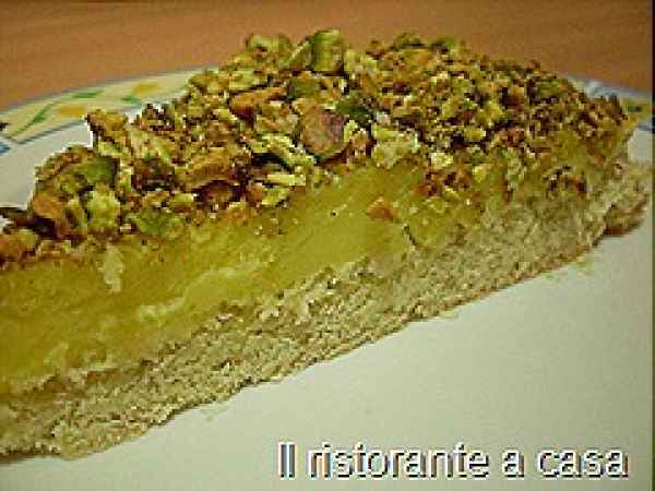 Crostata alla crema di limone e pistacchi