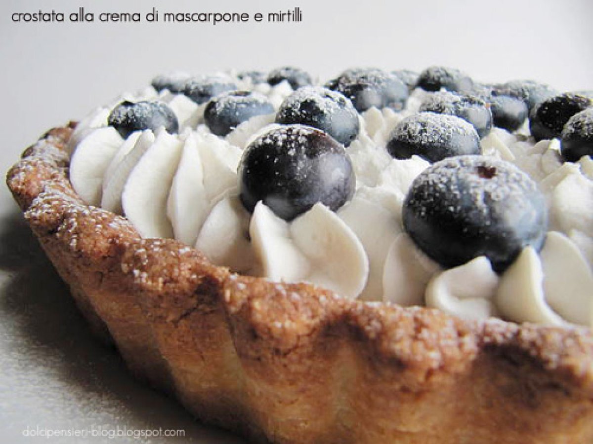 Crostata alla crema di mascarpone e mirtilli - foto 8