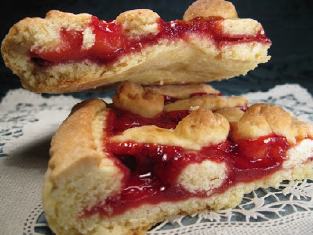 Crostata alla marmellata di fragole con frolla alla francese - foto 12