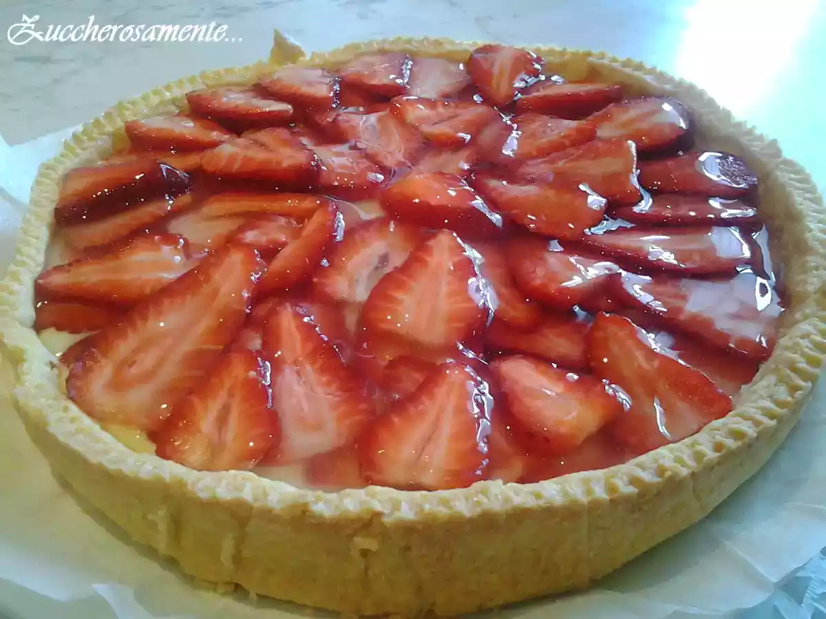 Crostata alle fragole e crema pasticcera - foto 2
