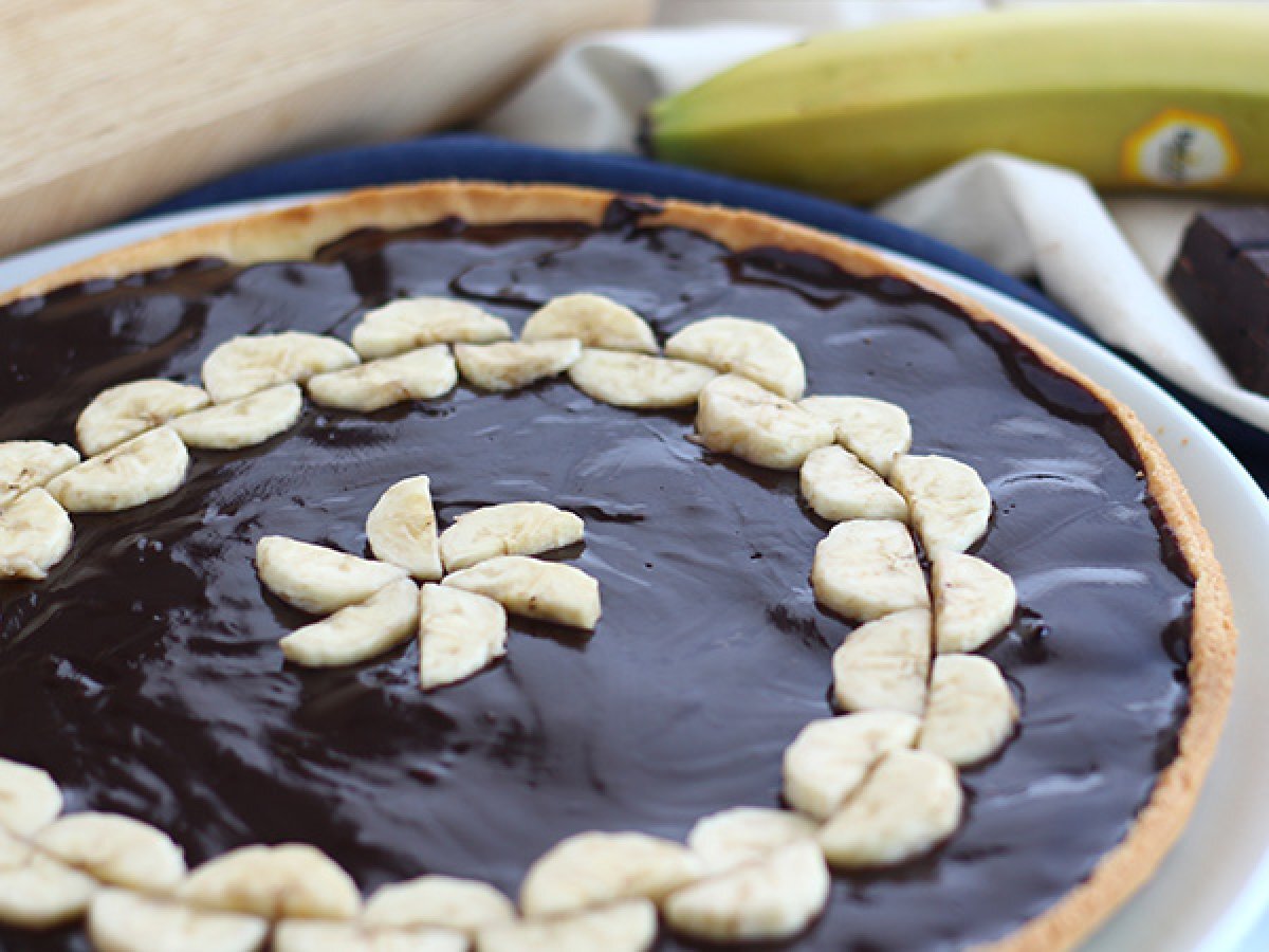 Crostata con cioccolato e banane - foto 2