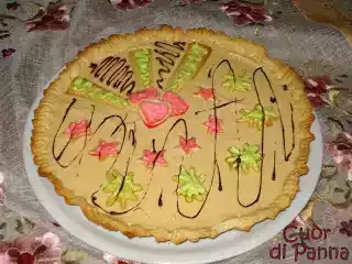 Crostata con crema al mascarpone e nutella bianca