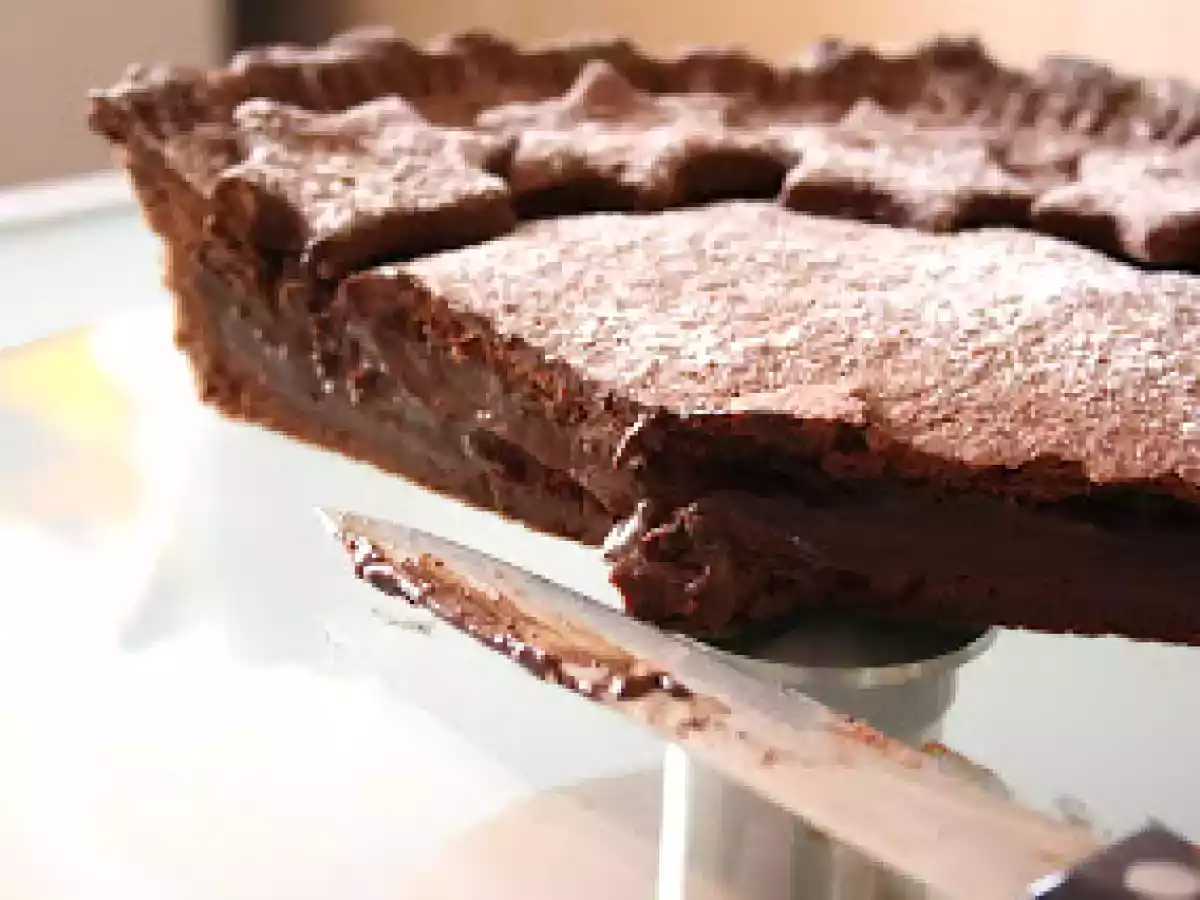 Crostata con crema di caffè e cioccolato - foto 4
