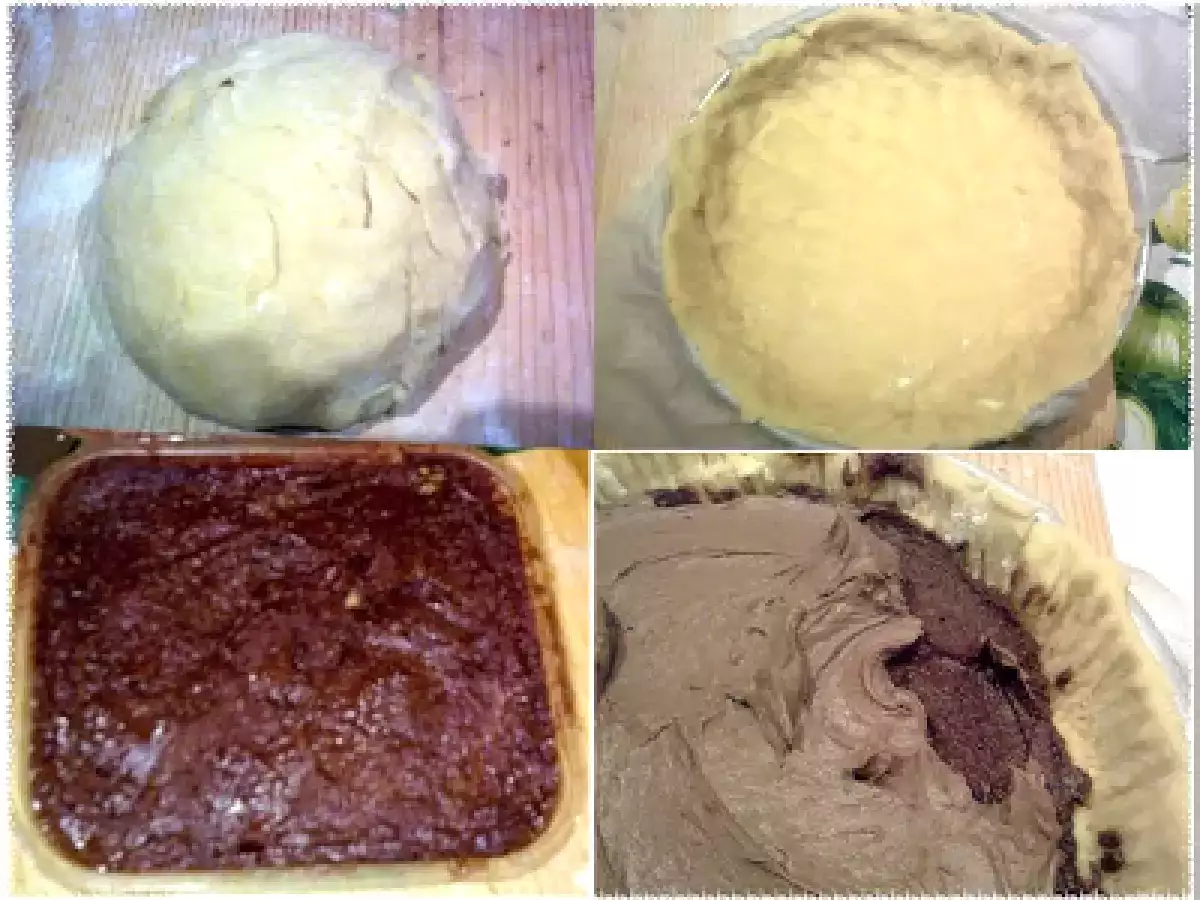 Crostata con crema di castagne e mousse di cioccolato nero - foto 3