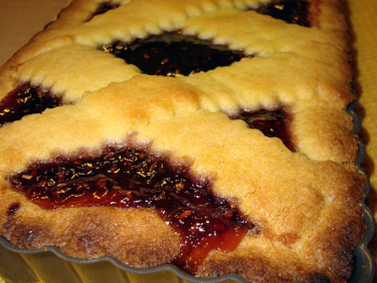 Crostata con crema e marmellata di lamponi, foto 2