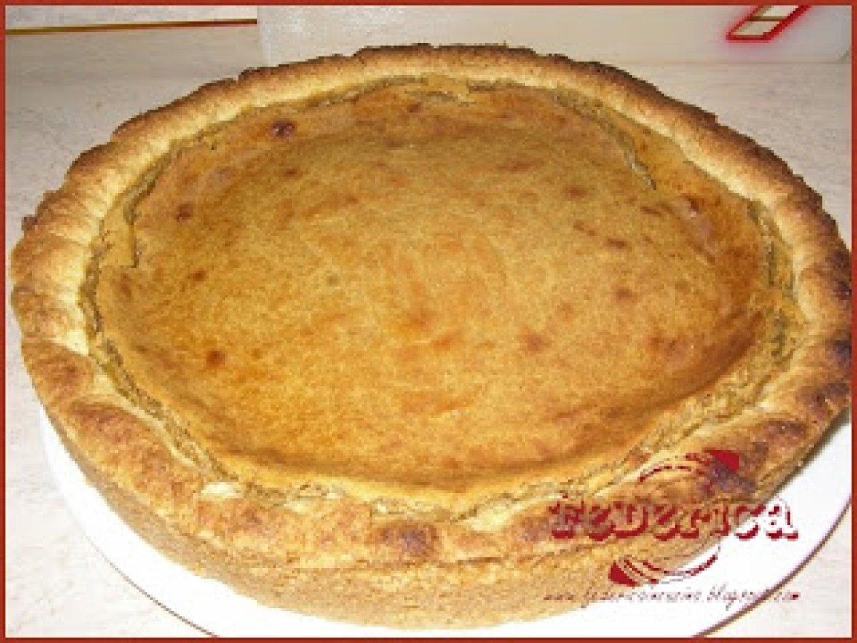 Crostata con crema pasticcera al caffè e ricotta