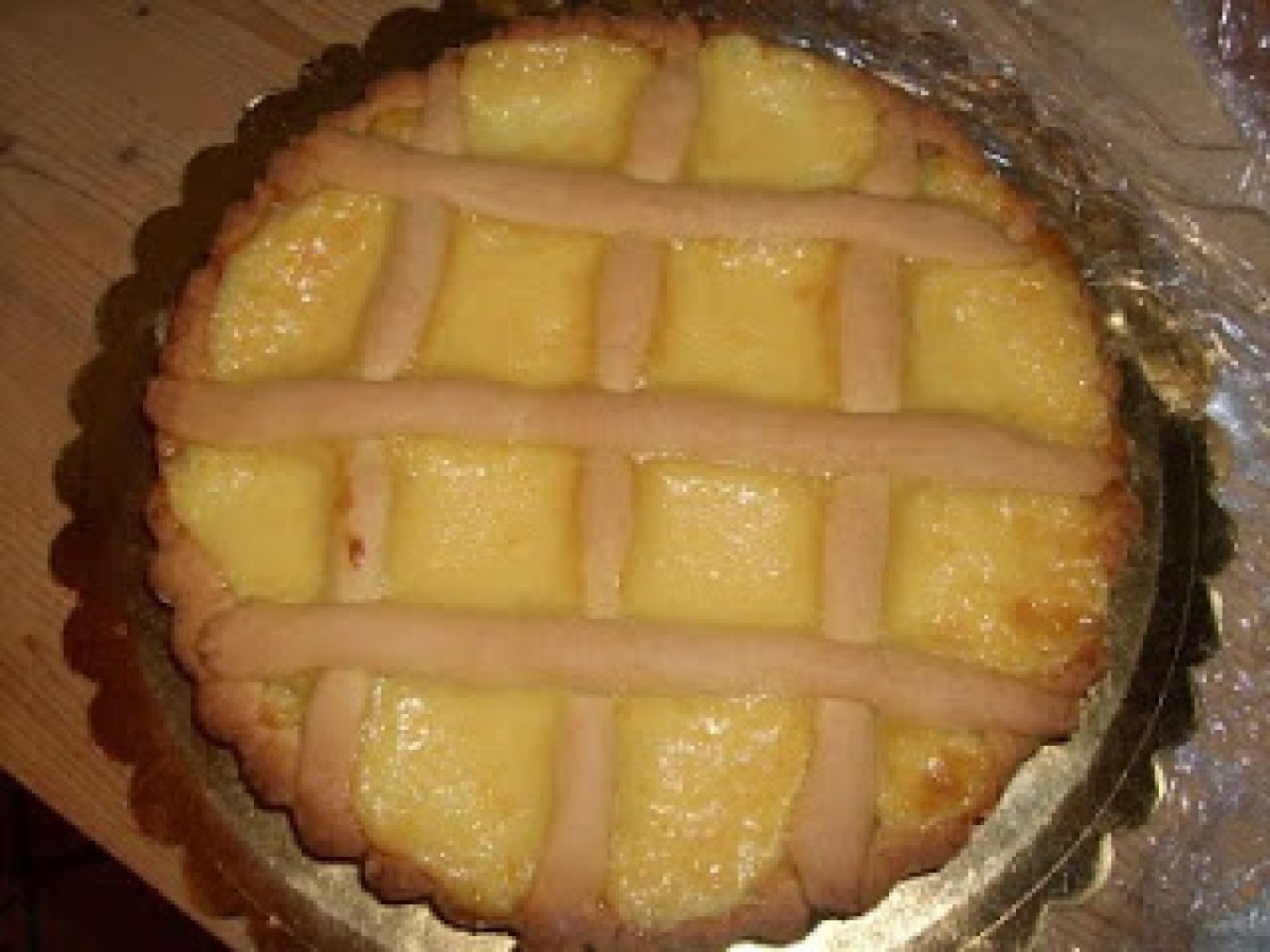 Crostata con crema pasticcera all'arancia