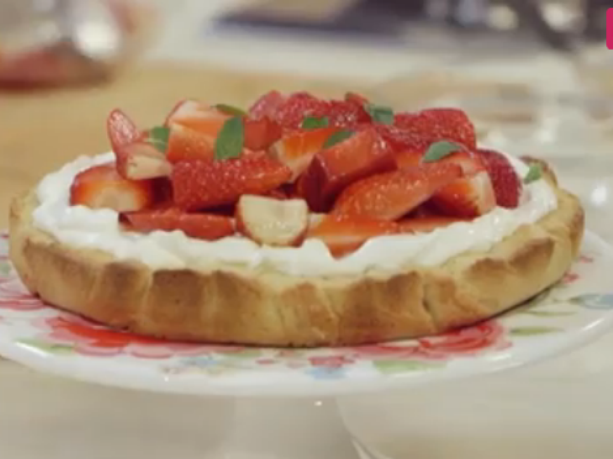 Crostata con mascarpone e fragole
