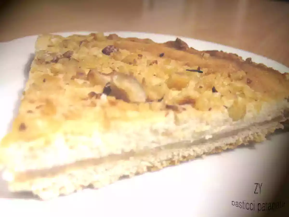 Crostata di marmellata di pesche e ricotta