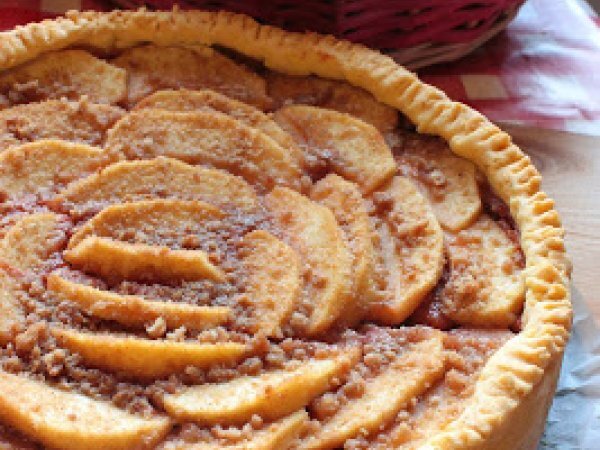 Crostata di mele e confettura di cachi