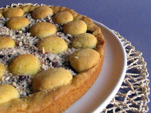 Crostata di Nutella, pere e cioccolato