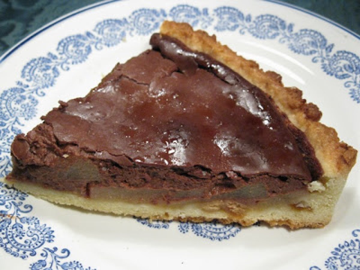 Crostata di pere e ganache al cioccolato