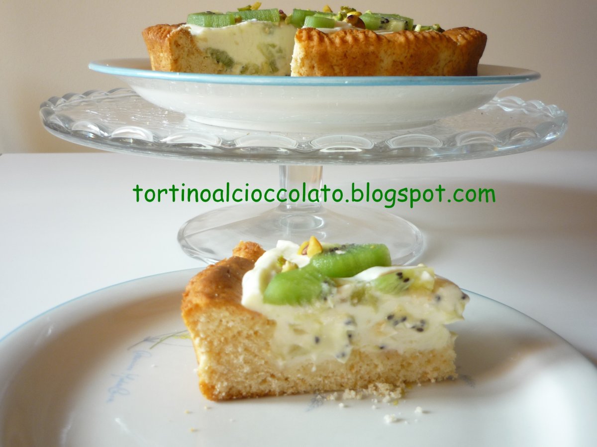 CROSTATA DI RICOTTA CON KIWI E CREMA AL CIOCCOLATO BIANCO - foto 2