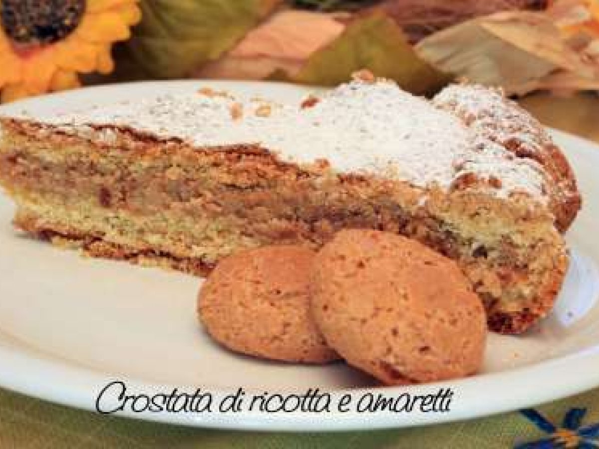 Crostata di ricotta e amaretti
