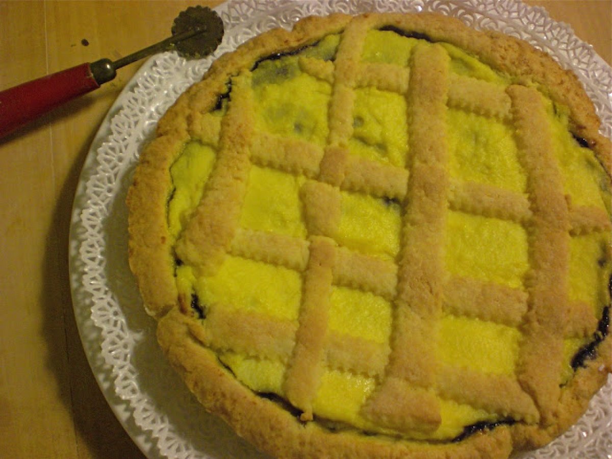 Crostata di ricotta e marmellata di mirtilli