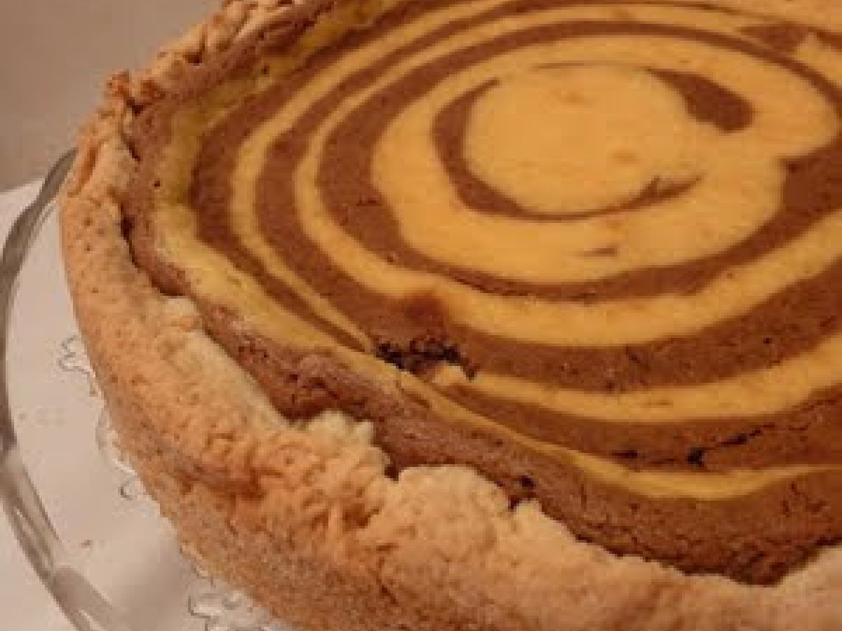 Crostata di ricotta zebrata