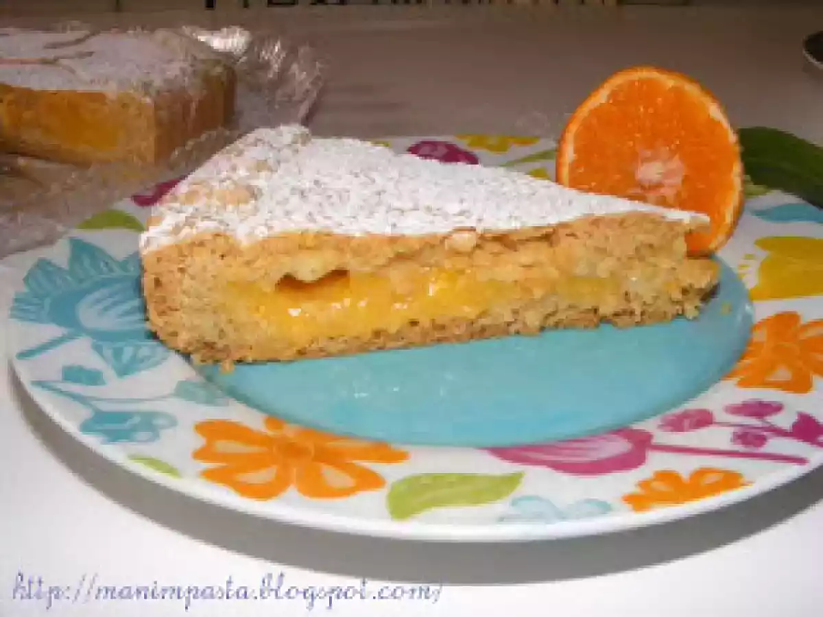 Crostata farcita alla crema di mandarancio