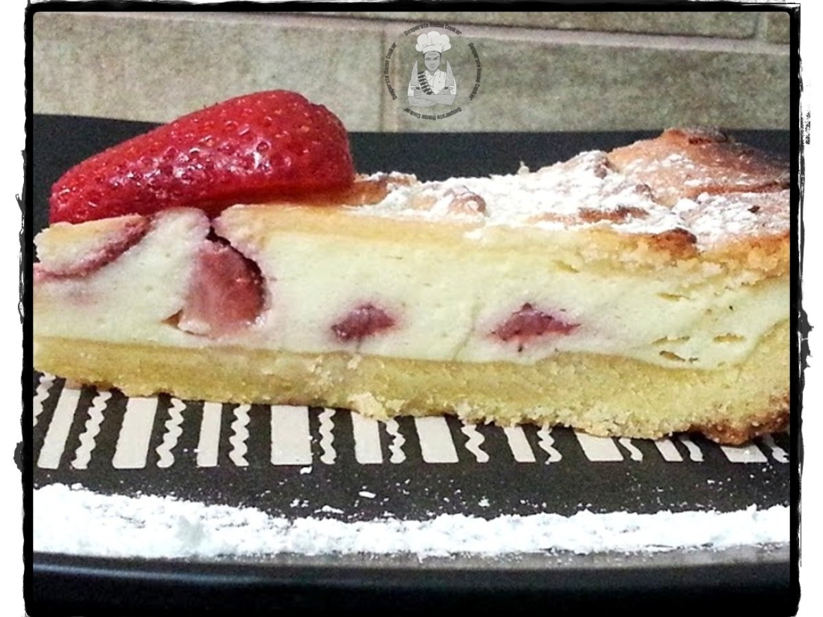 Crostata Fragole e Ricotta con profumo di viola