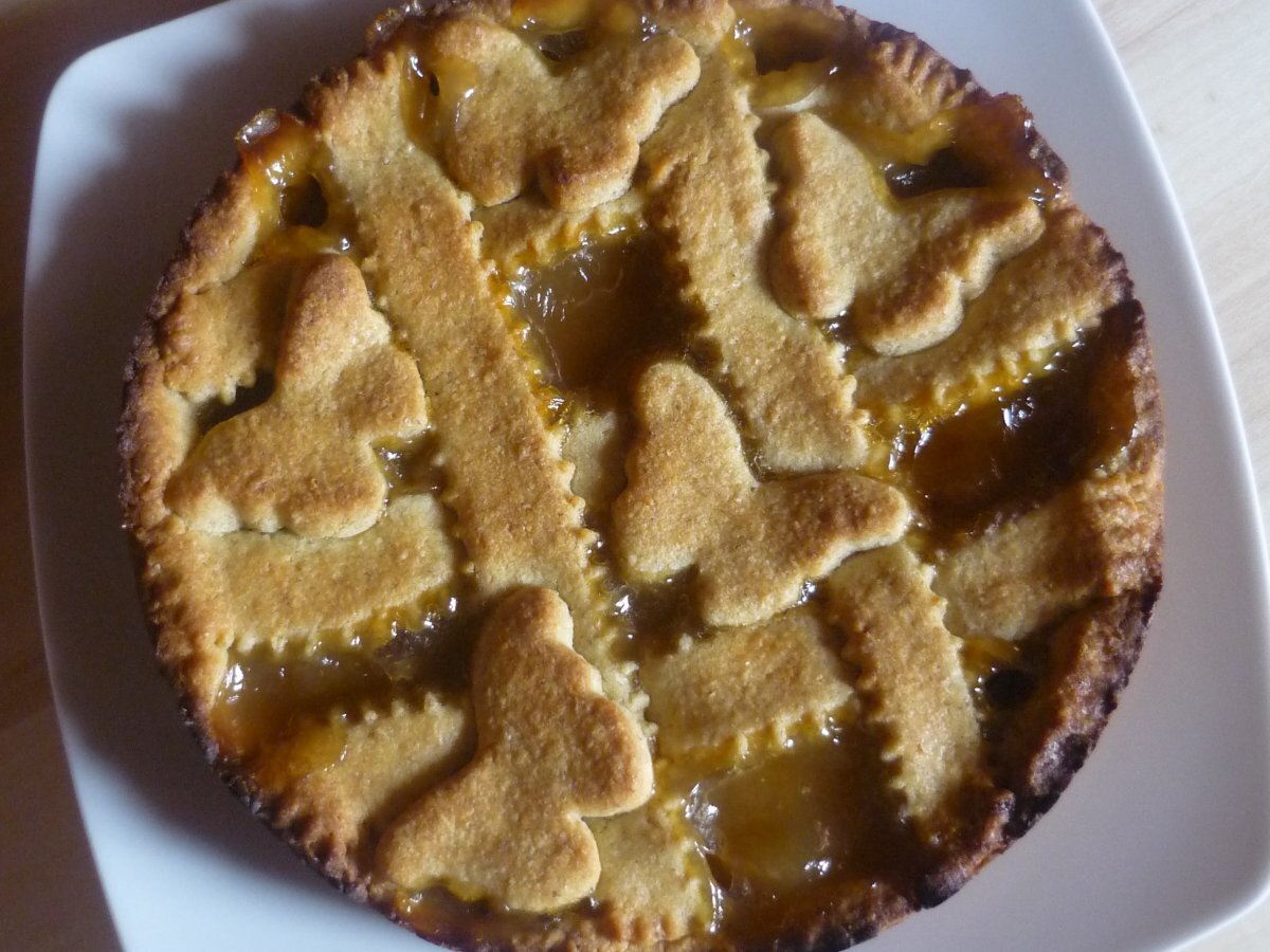 Crostata integrale alla marmellata di pere