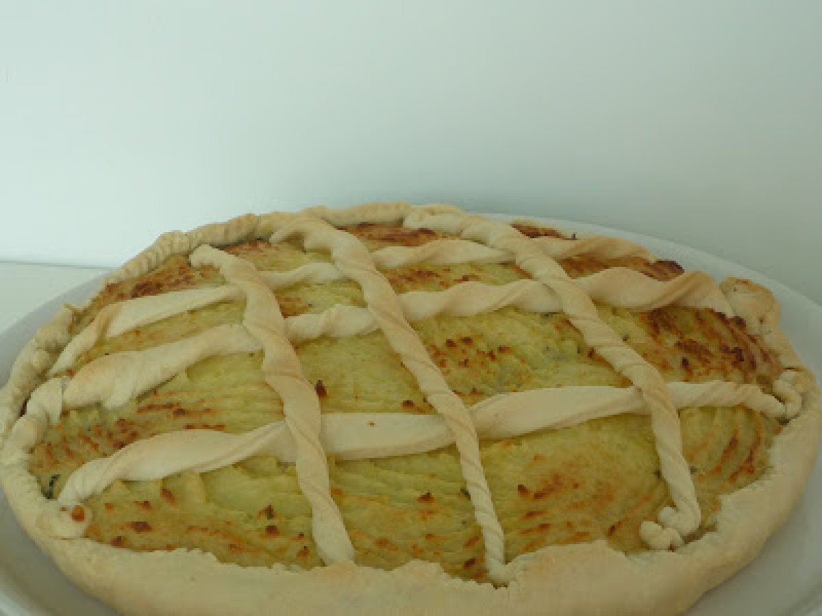 Crostata salata con catalogna e purè, foto 2