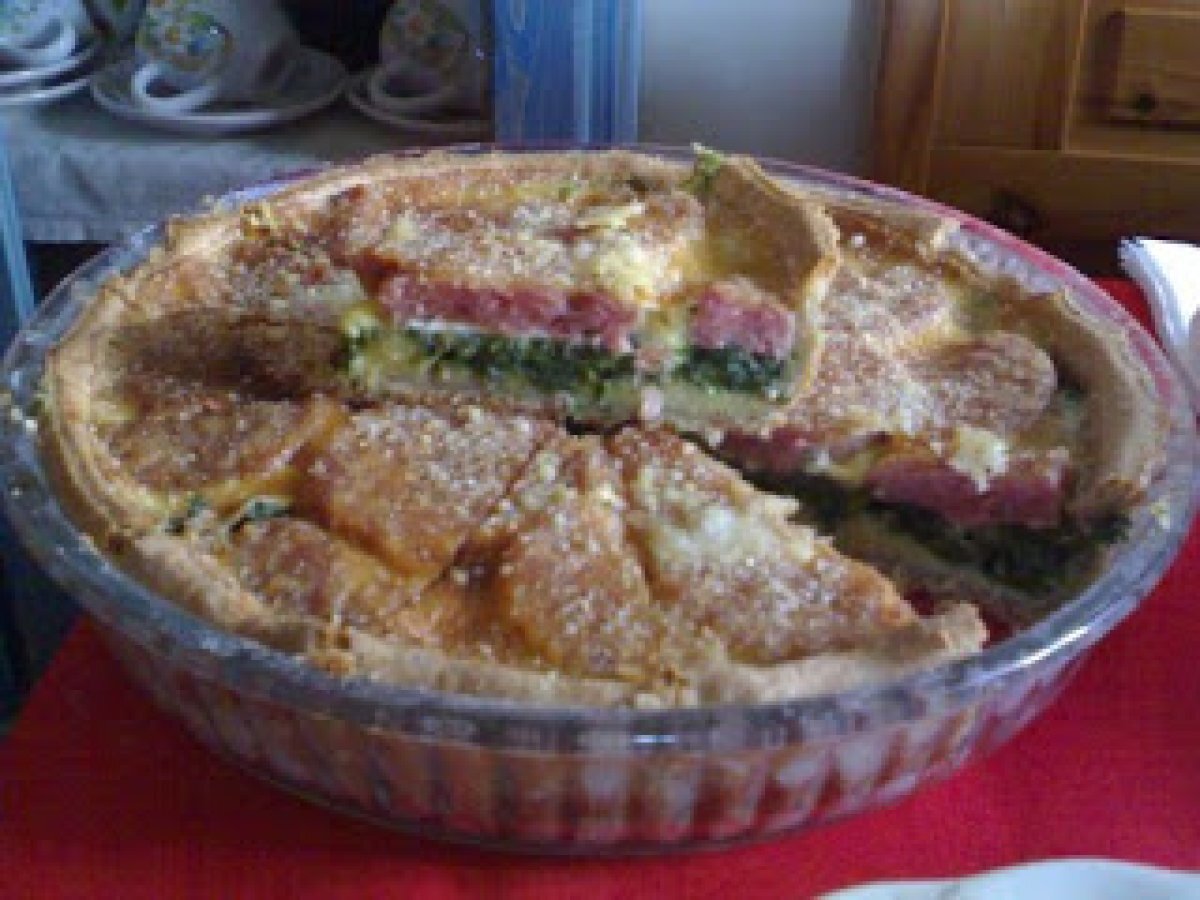 Crostata salata con Cotechino e Spinaci
