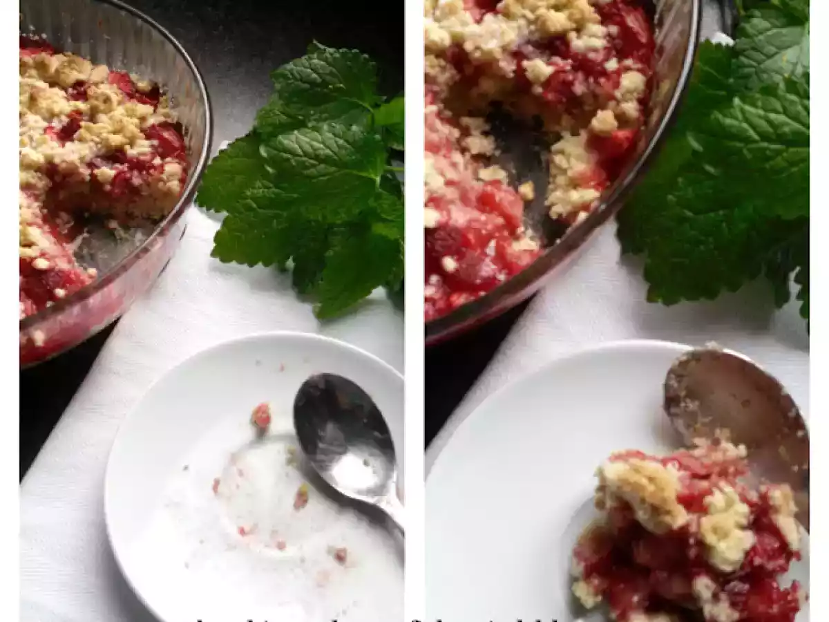 CRUMBLE DI FRAGOLE PER IL GELATO ALLA VANIGLIA