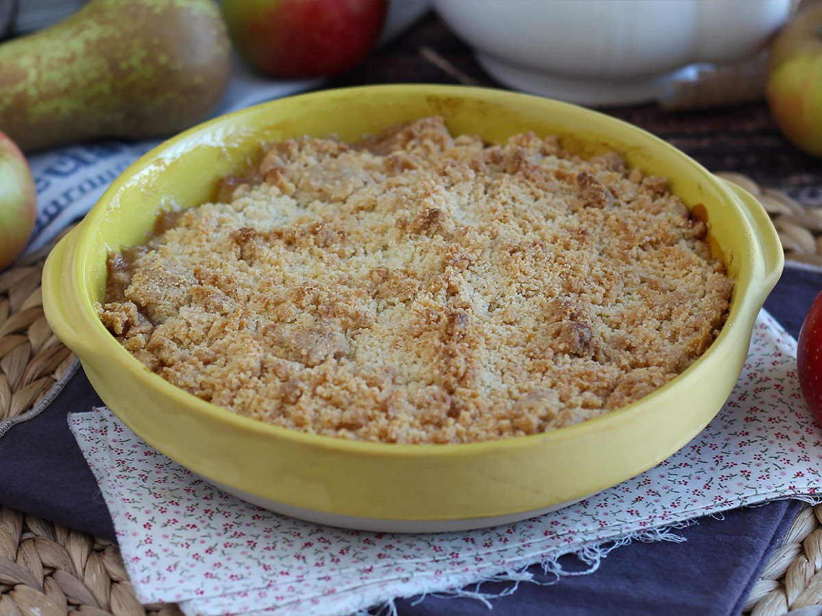 Crumble di mele e pere