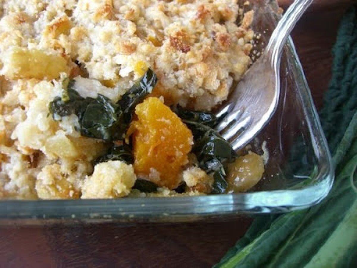 Crumble di zucca e cavolo nero con castagne - foto 3