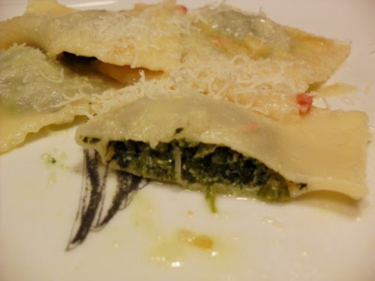 Cucina molecolare - La Lecitina nella pasta - parte II Ravioli Ricotta e Spinaci, foto 2