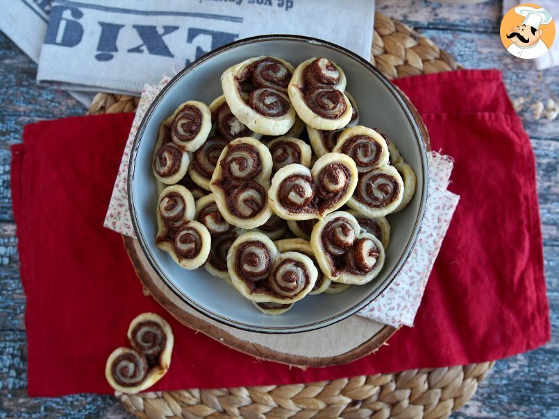 Cuori di sfoglia alla Nutella per San Valentino