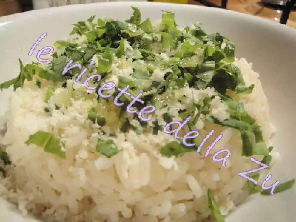 Cupoline di Riso in bianco con Rucola e Grana