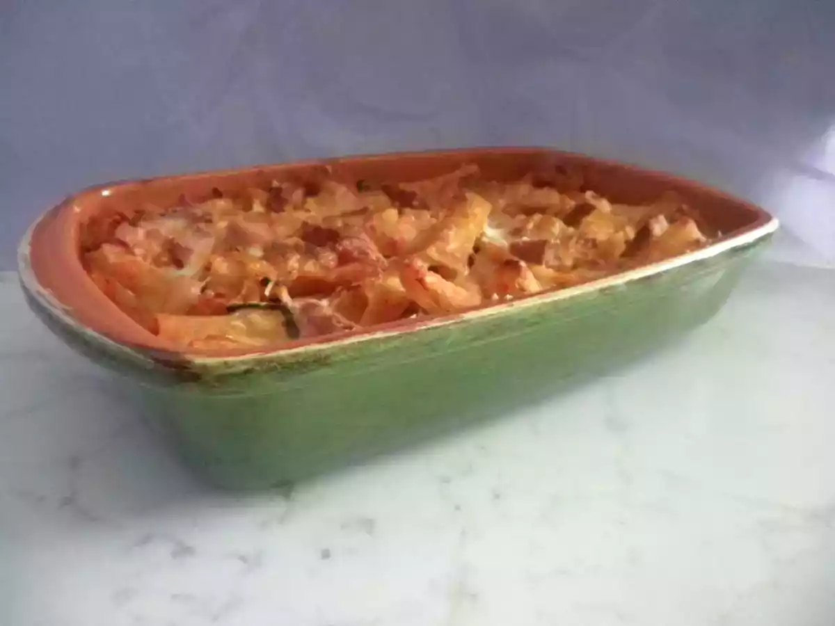 Doppia pasta al forno con fagiolini serpentini in terracotta - foto 7