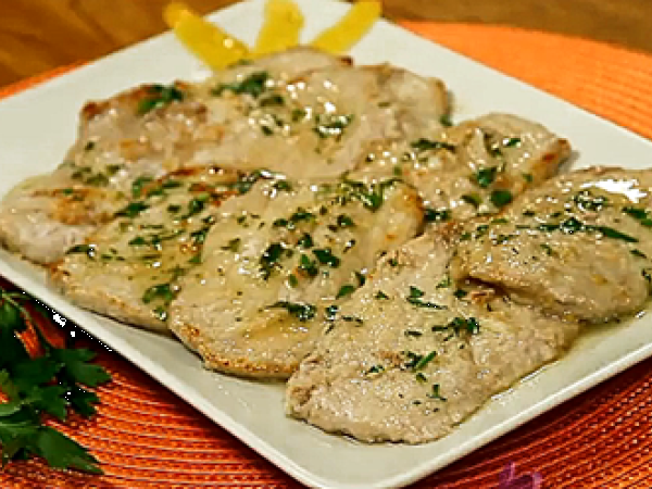 Escalope ao Vinho Branco Scaloppine al Vino Bianco