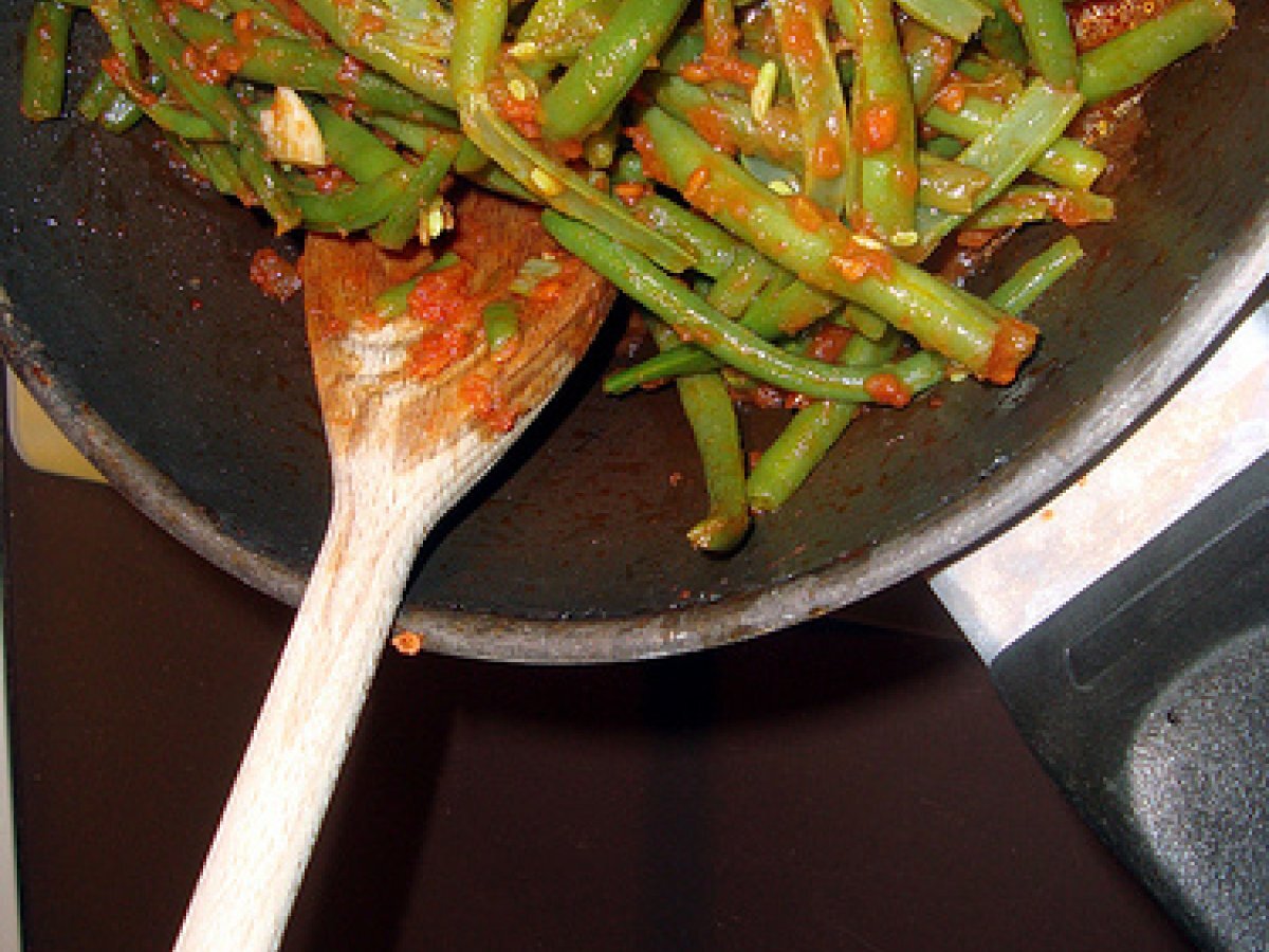 Fagiolini al pomodoro - Contorno estivo, foto 1