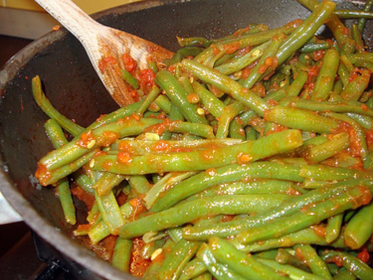 Fagiolini al pomodoro - Contorno estivo, foto 2
