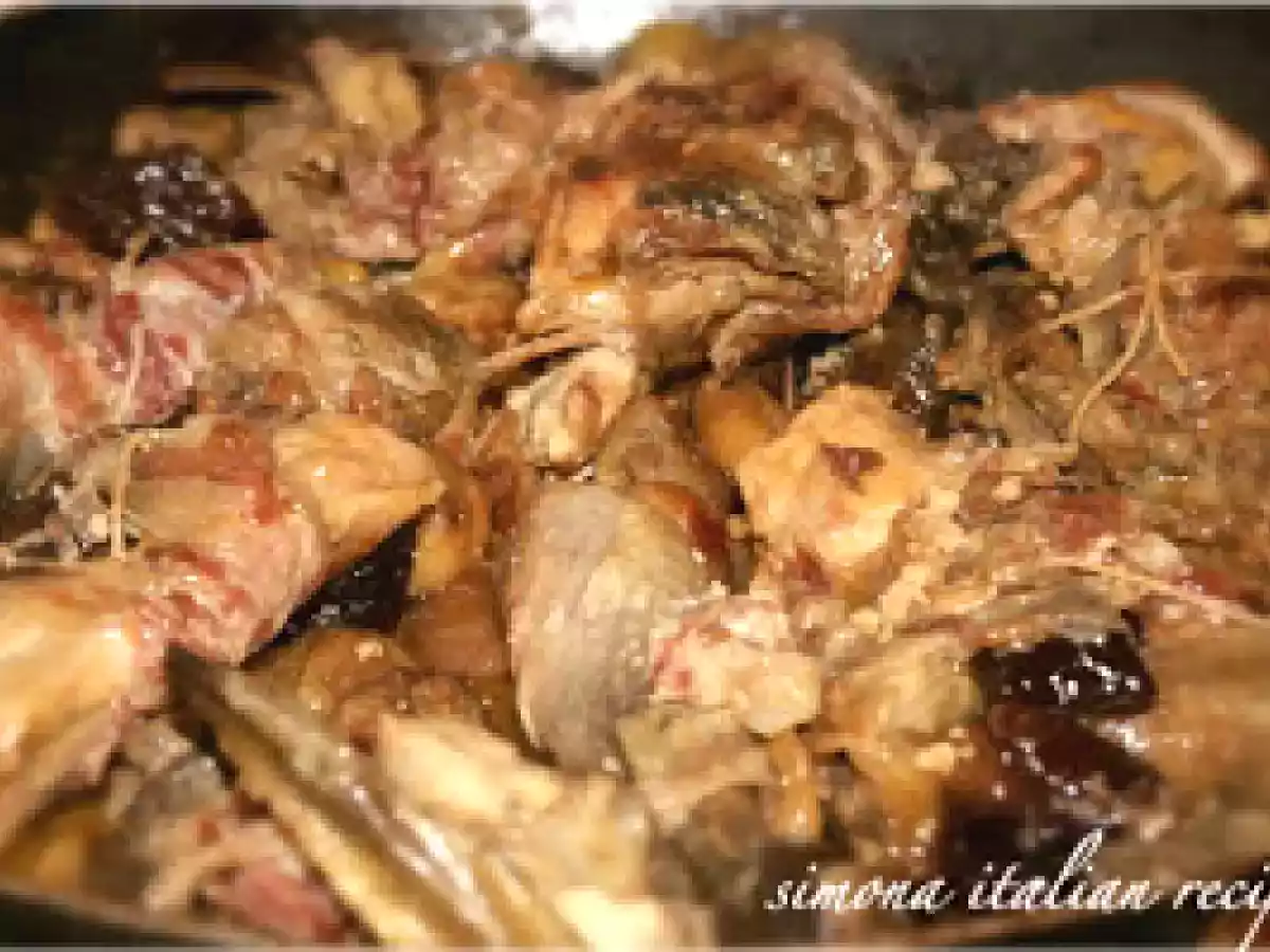 FARAONA AL LATTE CON CASTAGNE E PRUGNE (secondi, selvaggina, lombardia) - foto 2