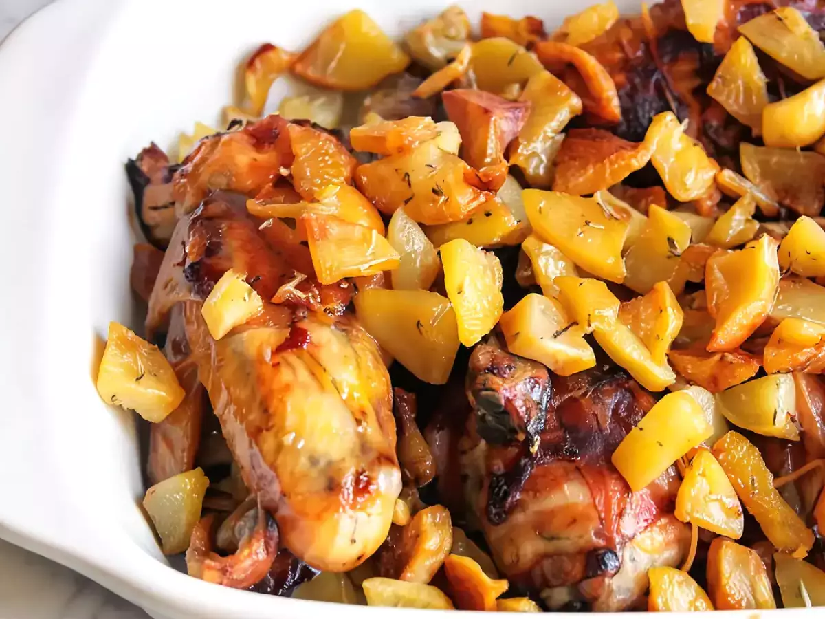 Faraona arrosto con petali di patate - foto 3