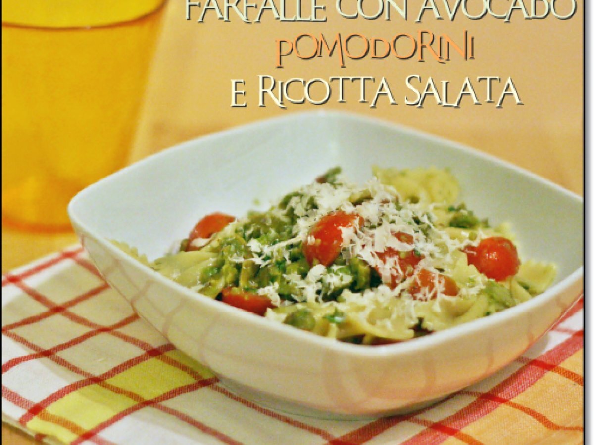 Farfalle con Avocado, Pomodorini e Ricotta Salata - foto 2