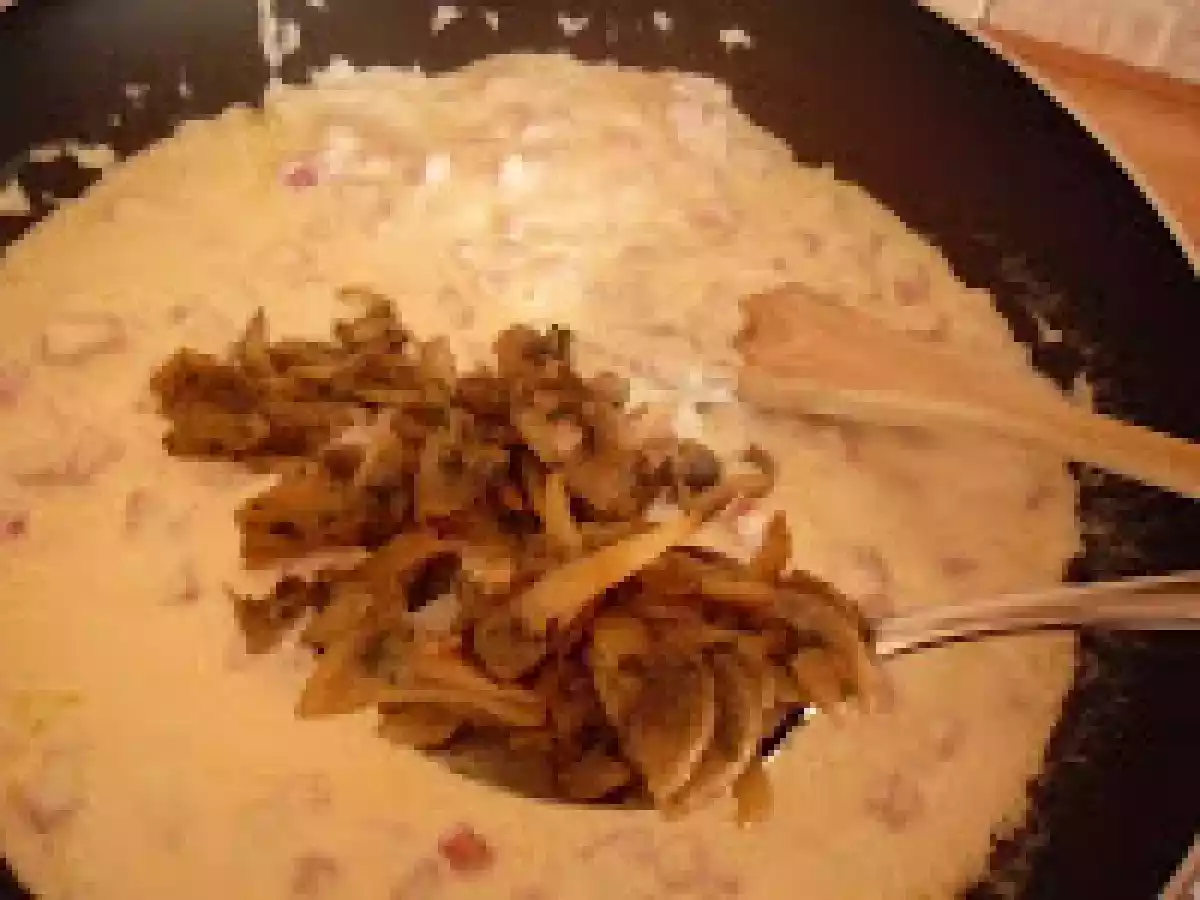 Farfalle panna, prosciutto e funghi - foto 2