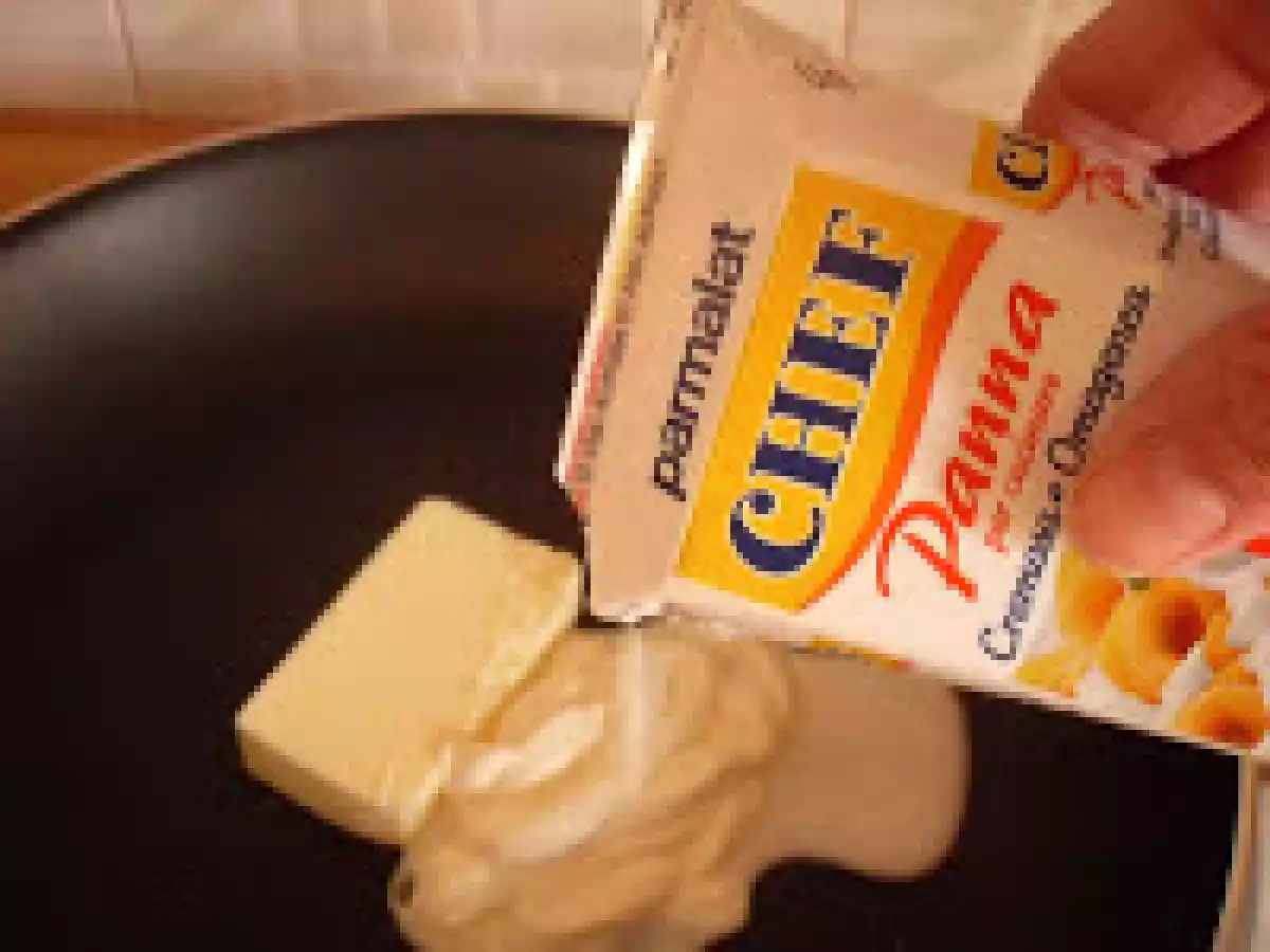 Farfalle panna, prosciutto e funghi - foto 4